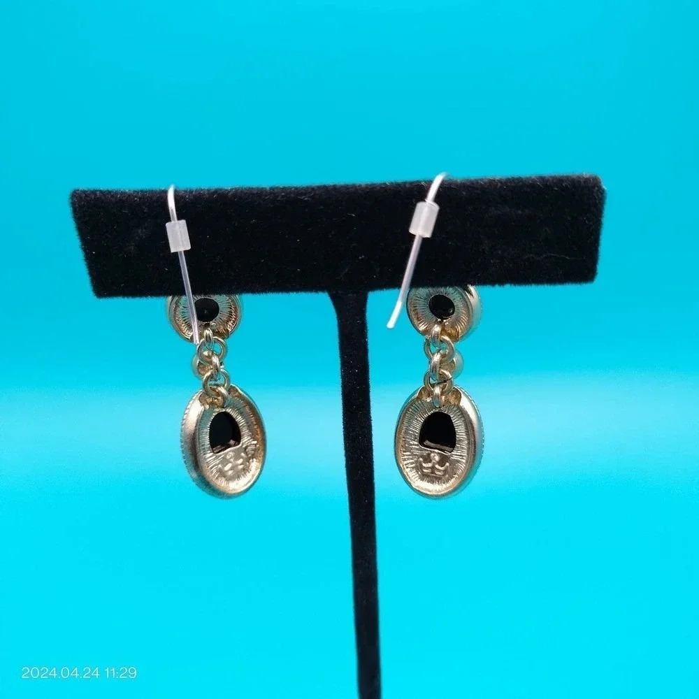 Premier Design Gold Tone Dang Earrings - Picture 3 of 7